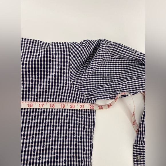 Hugo Boss Mens Lucas Long Sleeve Dress Shirt Blue Gingham Regular Fit Large - Picture 11 of 13